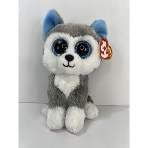 Ty Beanie Boos SLUSH the Husky Dog (Glitter Eyes) 6" Plush Stuffed Toy